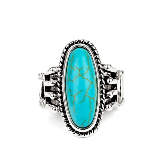 TURQUOISE OBLONG RING - Picture 2 of 7